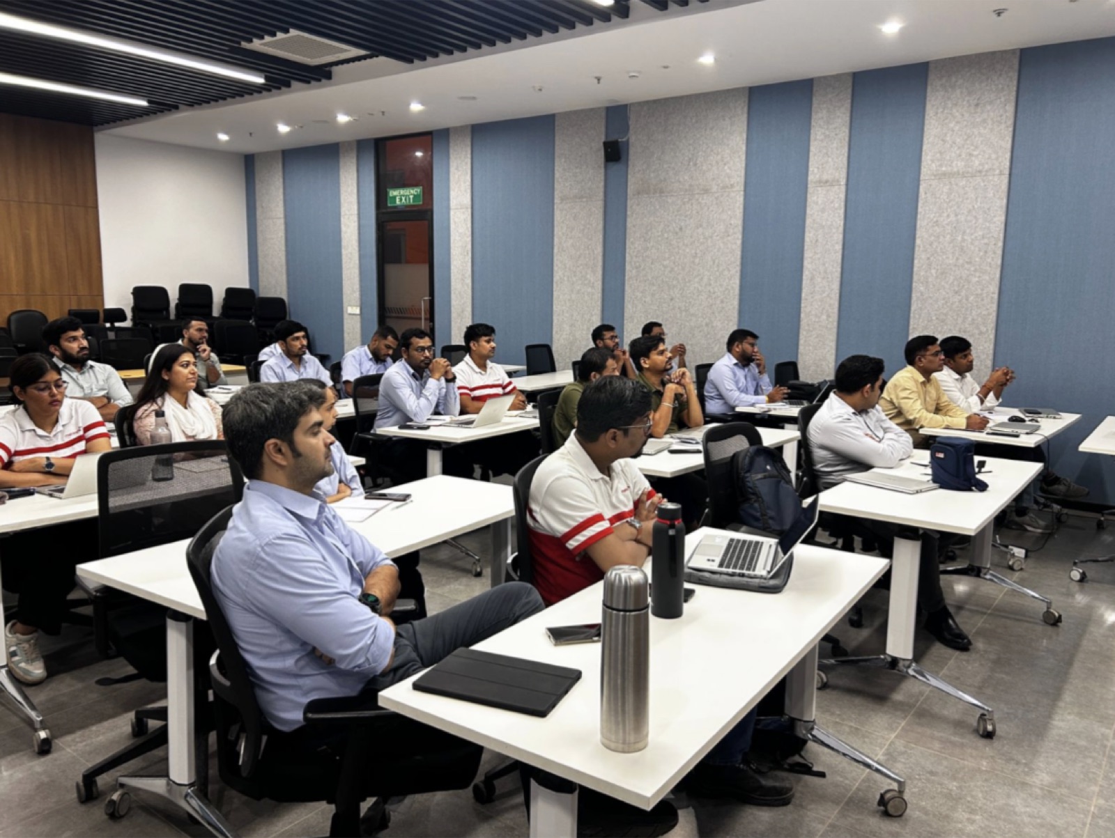 Daimler Trucks engineers in an EV and battery assembly training in Chennai