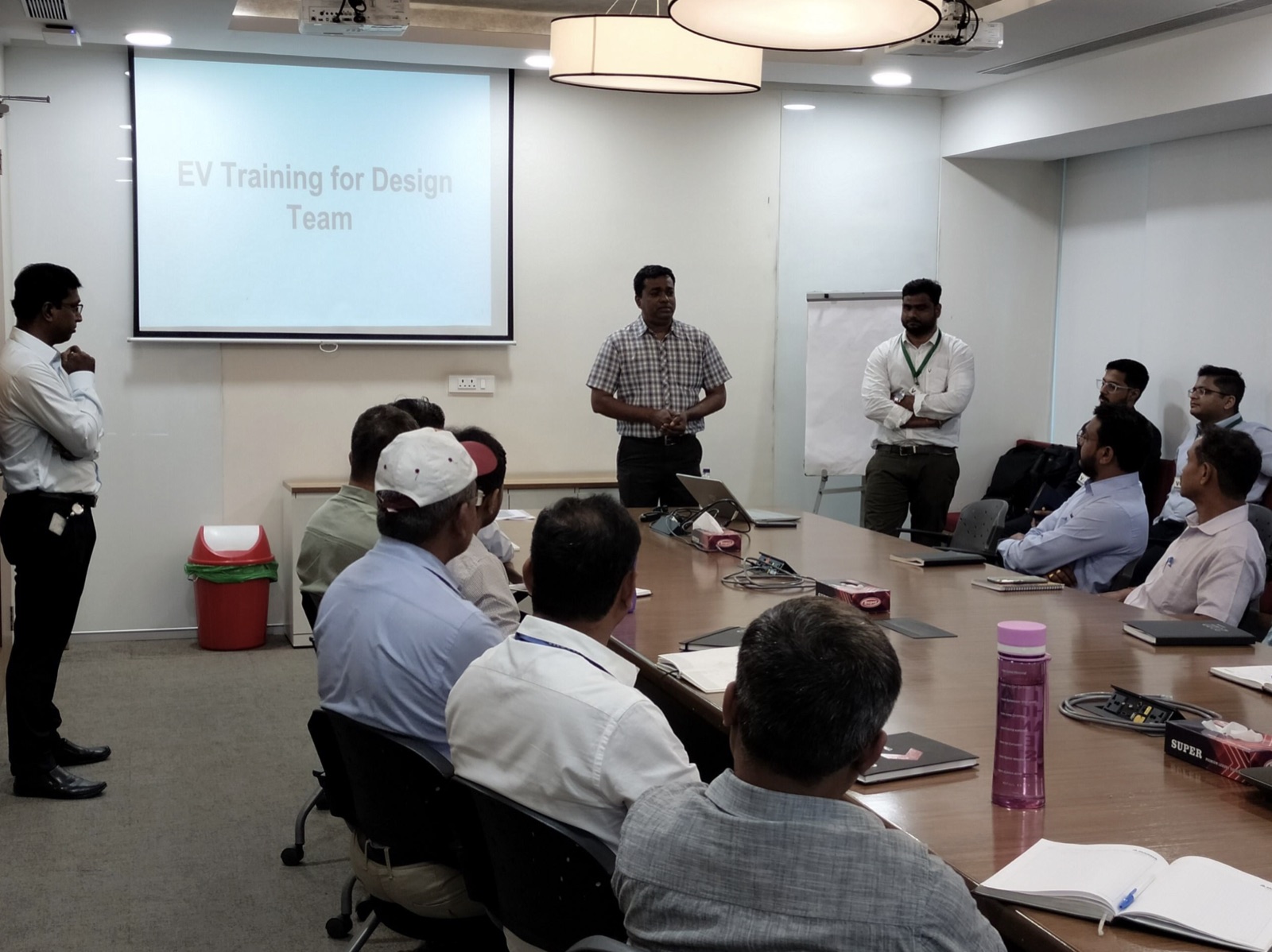 GET engineers attending an embedded systems training session at Continental