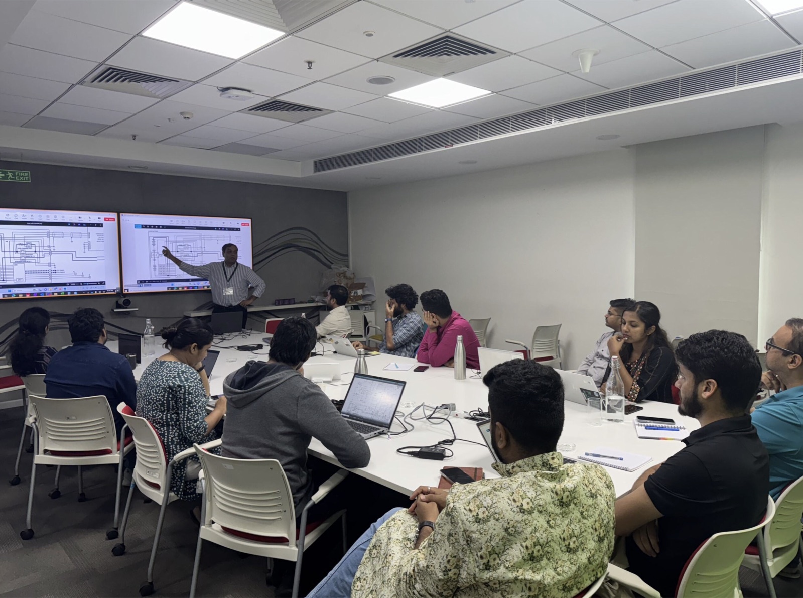 Engineers attending an ADAS workshop on perception systems
