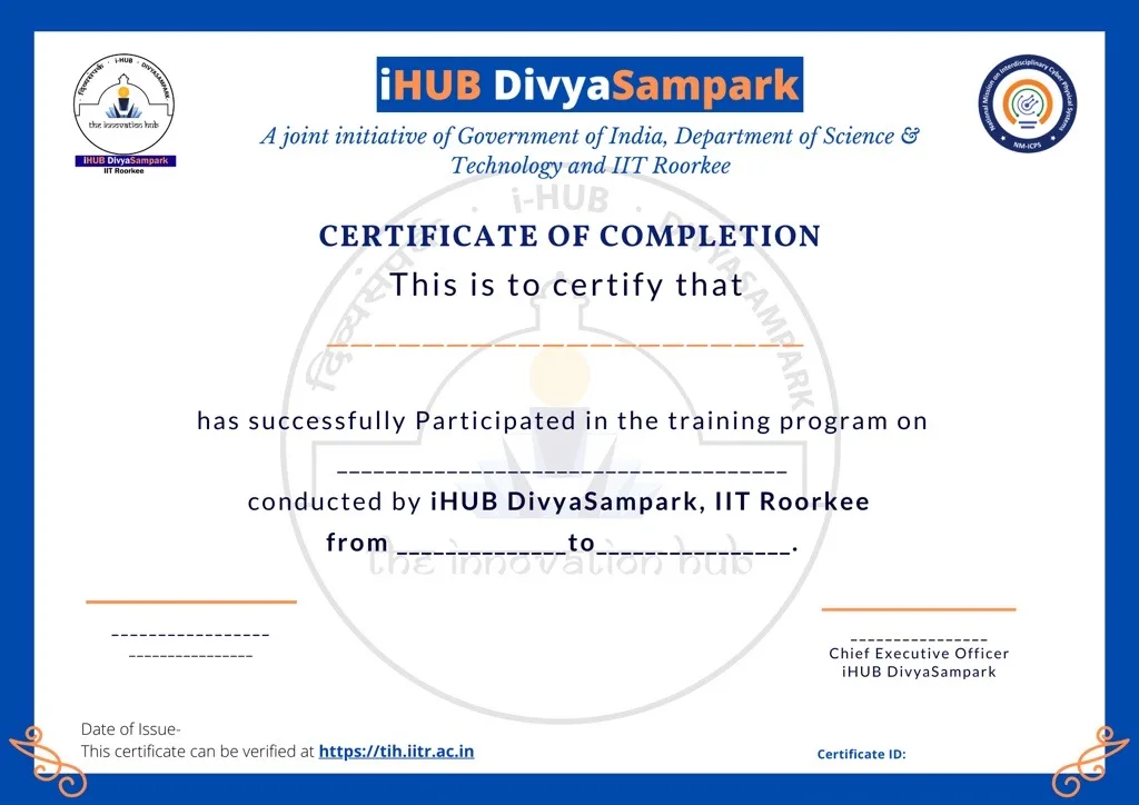 IIT Roorkee certificate sample