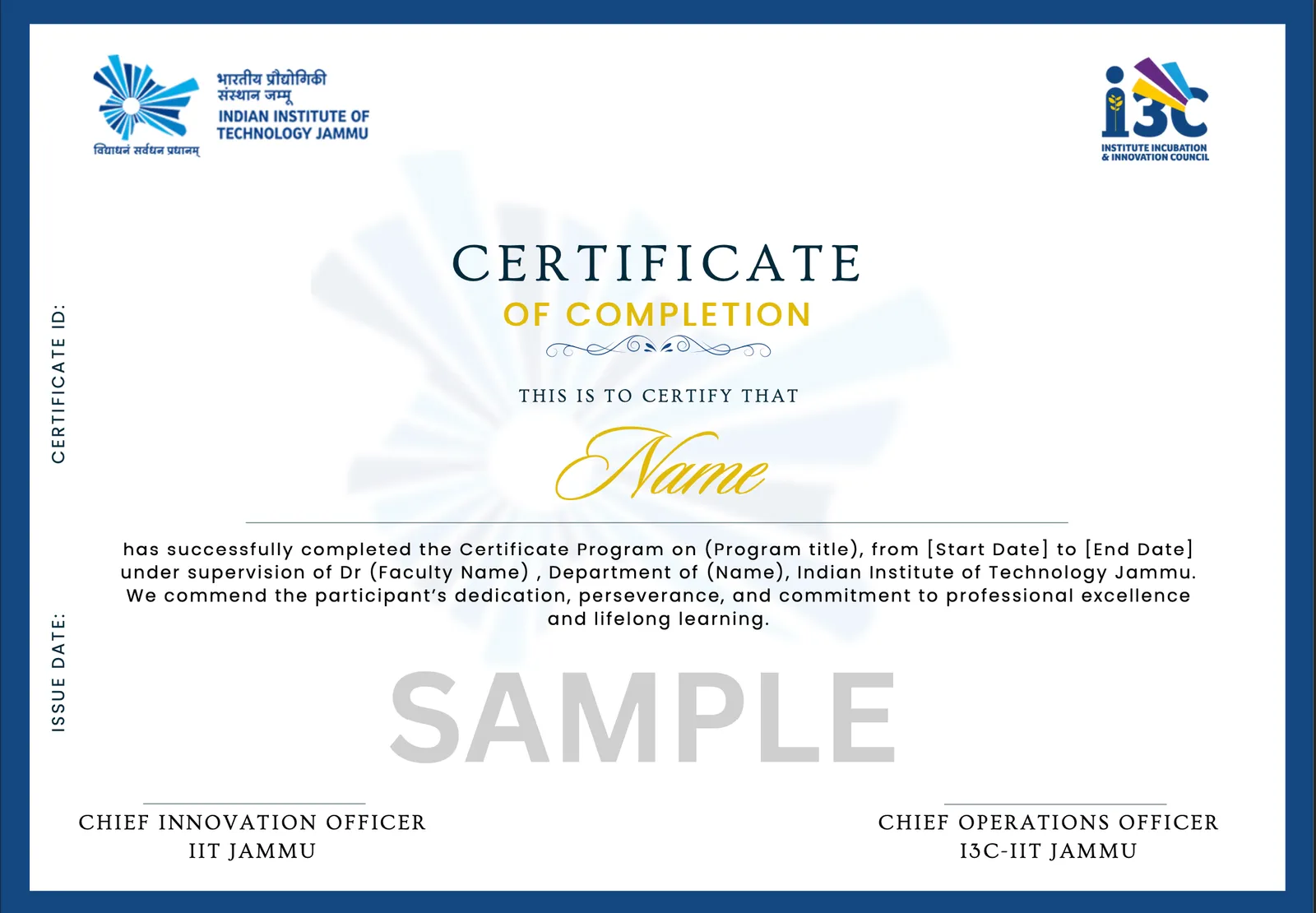 IIT Jammu & Skill-Lync Certificate