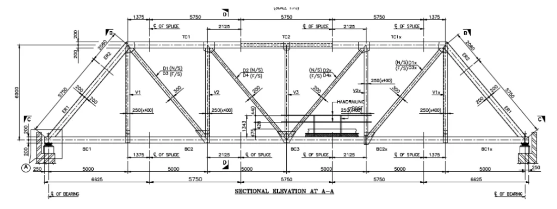 Design a Truss Bridge and its Detailed Drawings