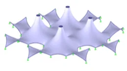 Perform Form-finding and Structural Analysis Structure of Multiple Masts
