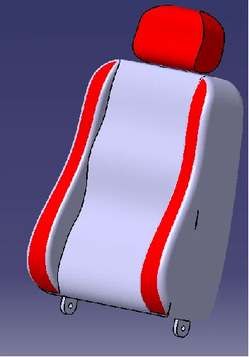 Design of front row back foam