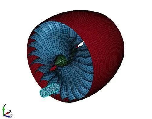 Bird Strike on an Aircraft Engine using Shell Elements