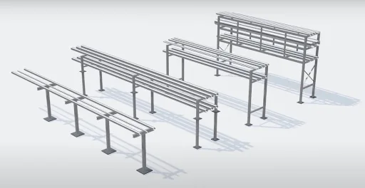 Modelling of an open pipe rack situated in Chennai