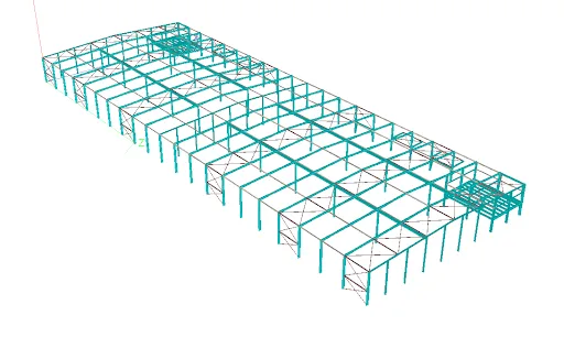 Double Span PEB Design using STAAD