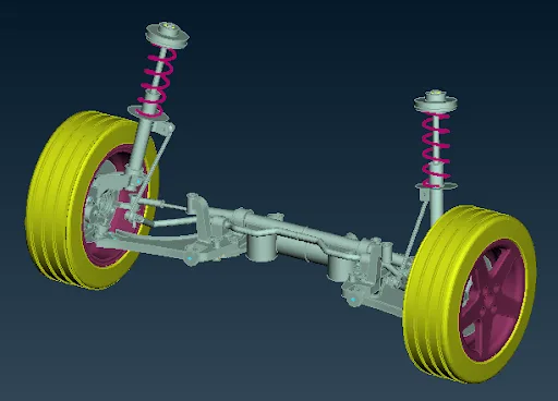 Modeling of an Automotive Suspension Assembly