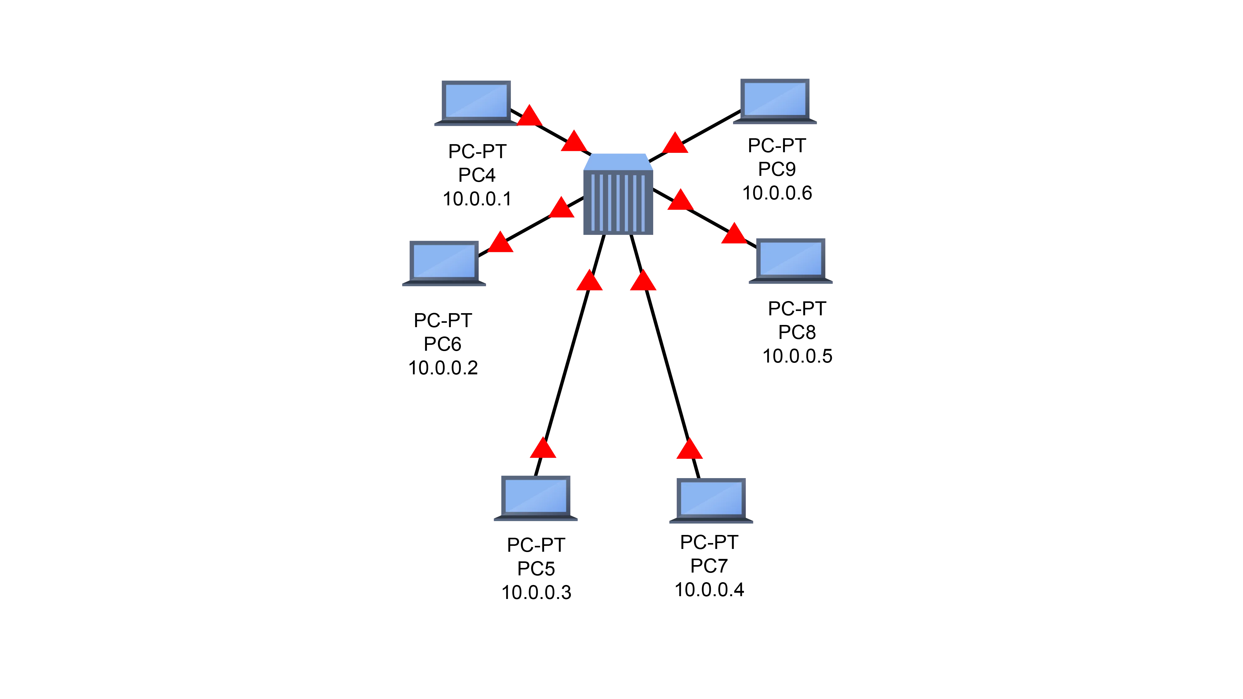 Local Area Network with Hub