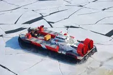 Breaking Ice with Air-Cushion Vehicle