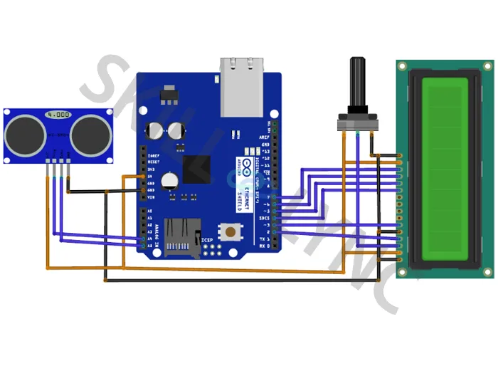 Measuring the distance of an object using an ultrasonic sensor