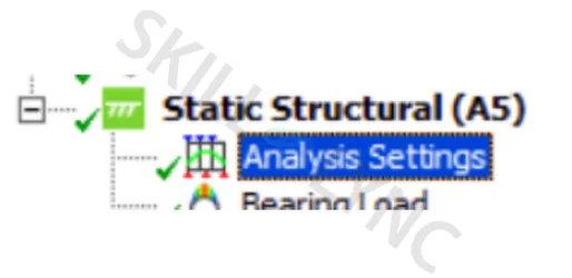 Analysis settings in Ansys