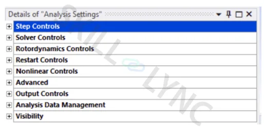 Analysis setting in Ansys 2