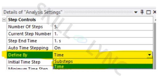 Analysis setting in Ansys 4