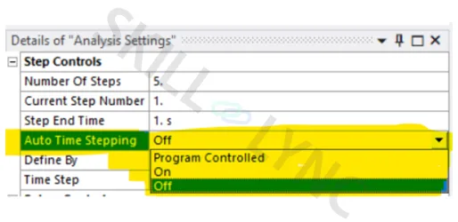 Analysis setting in Ansys 6